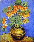 Famous Vase Paintings - Imperial Crown Fritillaria in a Copper Vase